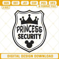 Princess Security Disney Embroidery Files, Family Vacation Embroidery Designs.jpg