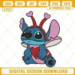 Stitch Love Bug Embroidery Designs, Stitch Valentine Embroidery Files.jpg