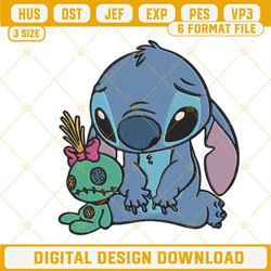 Stitch With Doll Embroidery Designs, Scrump Embroidery Files.jpg
