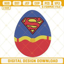 Superman Easter Egg Embroidery Designs, DC Comics Hero Machine Embroidery Files.jpg