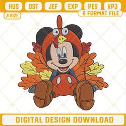 Thanksgiving Mickey Turkey Embroidery Design File.jpg
