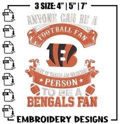 Cincinnati Bengals Fan embroidery design, Bengals embroidery, NFL embroidery, sport embroidery, embroidery design,Embroi