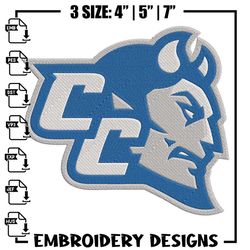 Central Connecticut logo embroidery design, NCAA embroidery, Sport embroidery,Logo sport embroidery,Embroidery designEMB