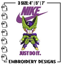 Cell dragon ball Embroidery design, dragon ball Embroidery, Nike design, Embroidery file, anime logo. Instant download,E