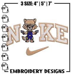 Cat x nike embroidery design, Cat cartoon embroidery, Nike design, Embroidery shirt, Embroidery file, Digital downloadEM