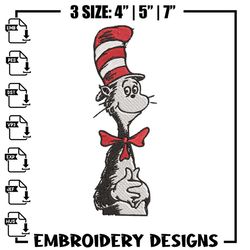 Cat in the Hat Logo Embroidery Design, Dr Seuss Embroidery, Embroidery File, Embroidery design, Digital download,Embroid
