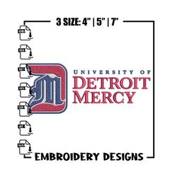 Detroit Mercy logo embroidery design, NCAA embroidery, Sport embroidery, logo sport embroidery, Embroidery design.jpg