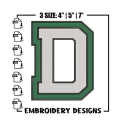 Dartmouth logo embroidery design,NCAA embroidery,Sport embroidery,Logo sport embroidery,Embroidery design.jpg