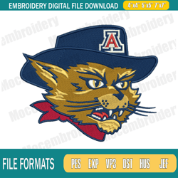 Arizona Wildcats Mascot Embroidery Designs, NFL Embroidery Design File Instant Download,Embroidery design,Embroidery nfl