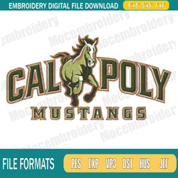 Cal Poly Mustangs Embroidery Designs, NCAA Embroidery Design File Instant Download,Embroid136