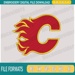 Calgary Flames Embroidery Designs, NFL Embroidery Design File Instant Download,Embroidery 138