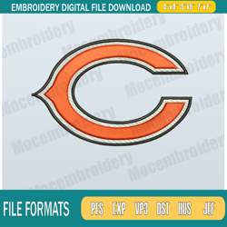 Chicago Bears Embroidery Designs, NCAA Logo Embroidery Files ,Machine Embroidery Design Fi152