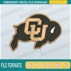 Colorado Buffaloes Embroidery Designs, NCAA Logo Embroidery Files, Machine Embroidery Patt171