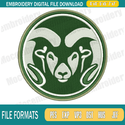 Colorado State Rams Embroidery Designs, NCAA Embroidery Design File Instant Download,Embro173