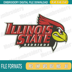 Illinois State Redbirds Embroidery Designs, NCAA Embroidery Design File Instant Download,E247