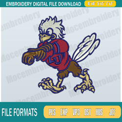 Liberty Flames Mascot Embroidery Designs, NFL Embroidery Design File Instant Download,Embr271