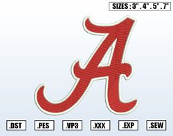 Alabama Crimson Tide Football Team Embroidery File, NCAA Teams Embroidery Designs File,Nik2