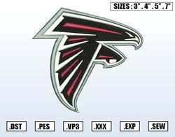 Atlanta Falcons Embroidery Designs, NCAA Logo Embroidery Files, Machine Embroidery Pattern12