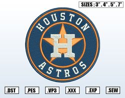 Houston Astros Embroidery Designs, MLB Logo Embroidery Files File,Nike Embroidery Design,E134