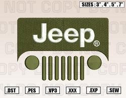 Jeep Logo Embroidery Design, Machine Embroidery, Car Embroidery Pattern, Pes Design Brothe160