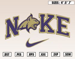 Nike Montana State Bobcats Embroidery Designs, NCAA Embroidery Design File ,Nike Embroider295