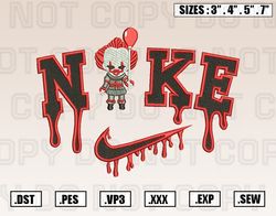 Nike Pennywise Balloon Embroidery Machine Designs Instant Digital Download Pes File,Nike E298