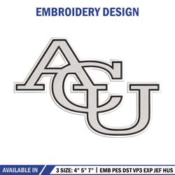 Abilene Christian logo embroidery design,NCAA embroidery, Embroidery design, Logo sport em127