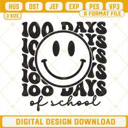 100 Days Of School Smiley Face Embroidery Design Files.jpg