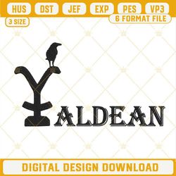 Aldean Yellowstone Logo Embroidery Designs, Jason Aldean Embroidery Pattern Files.jpg