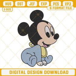 Baby Mickey Mouse Machine Embroidery Designs, Disney Family Embroidery Files.jpg