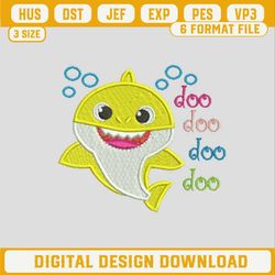 Baby Shark Embroidery Design, Baby Shark Doo Doo Doo Doo Embroidery Files.jpg
