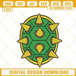 Bowser Shell Embroidery Files, King Bowser Koopa Mario Embroidery Designs.jpg