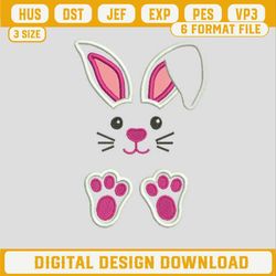 Bunny Easter Applique Embroidery Design, Bunny Easter Embroidery Files, Bunny Machine Embroidery Design.jpg