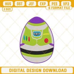 Buzz Lightyear Easter Egg Embroidery Design, Toy Story Easter Embroidery File.jpg