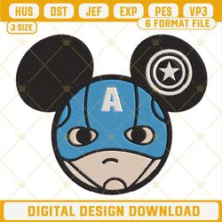 Captain America Mickey Mouse Ears Embroidery Design.jpg