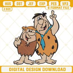Fred And Barney Embroidery Files, The Flintstones Machine Embroidery Design.jpg