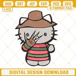 Freddy Krueger Hello Kitty Embroidery Designs, Hello Kitty Horror Embroidery Design File.jpg