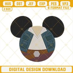 Han Solo Mickey Head Machine Embroidery Designs, Disney Star Wars Embroidery Files.jpg