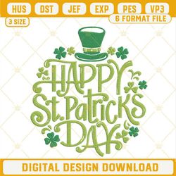 Happy St Patricks Day Embroidery Design Files Instant Download.jpg