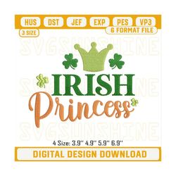 Irish Princess Embroidery Designs, St Patricks Day Embroidery Designs.jpg