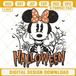 Minnie Mouse Halloween Skeleton Embroidery Design Files.jpg