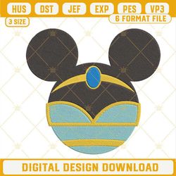Minnie Mouse Head Princess Jasmine Machine Embroidery Designs, Minnie Aladdin Princess Embroidery Files.jpg