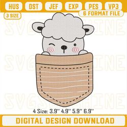 Pocket Sheep Embroidery Designs, Sheep Embroidery Design File.jpg