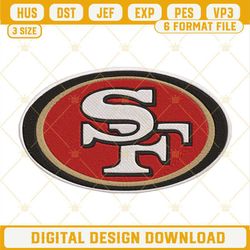 San Francisco 49ers Logo Embroidery Files, NFL Football Team Machine Embroidery Designs.jpg