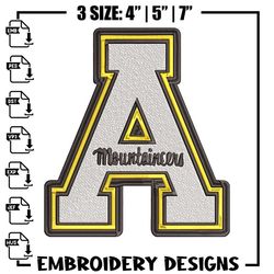 Appalachian State logo embroidery design, NCAA embroidery, Sport embroidery, logo sport embroidery, Embroidery design,Em