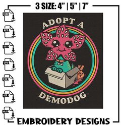 Adpot a demodog Embroidery Design, Demodog Embroidery, Embroidery File, Anime Embroidery, Anime shirt, Digital download,