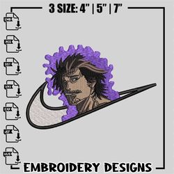Captain Yami nike ,Embroideryroidery design, Black Clover ,Embroideryroidery, anime design, nike design, logo shirt, Dig