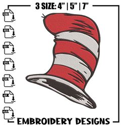 Cat In The Hat Embroidery Design, Dr seuss Embroidery, Embroidery File, Embroidery design, Digital download,Embroidery.j