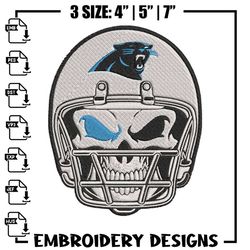 Carolina Panthers Skull Helmet embroidery design, Carolina Panthers embroidery, NFL embroidery, logo sport embroidery. (