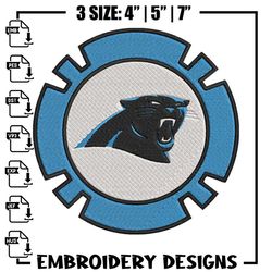 Carolina Panthers Poker Chip Ball embroidery design, Carolina Panthers embroidery, NFL embroidery, logo sport embroidery